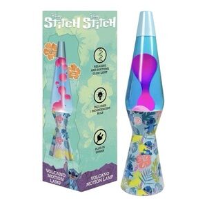NEW Disney Lilo & Stitch Lava Lamp Neon Pink Blue Purple Night Light